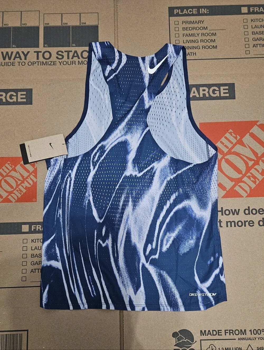 Nike AeriSwift Dri Fit Adv Running Blue Singlet Tank